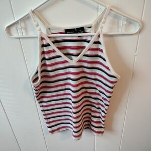 Y2K Xhilaration Striped Camisole in Red, White and Blue